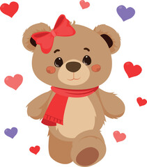 Cute Teddy Bear for Valentine's Day
