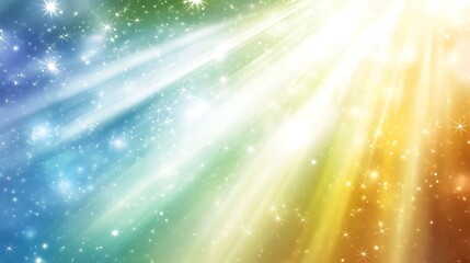 Celestial Rays Illuminate Sparkling Starry Night