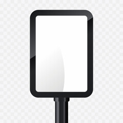 The outdoor lightbox with empty space in transparent hanging technology LED screen mockup in 3Ds. the opacity editable LED vector, illustration.
