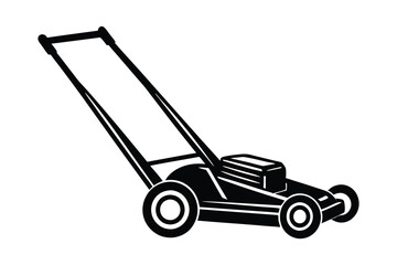 Push Mower vector style silhouette design.eps