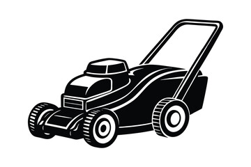 Lawn Mower vector style silhouette design.eps