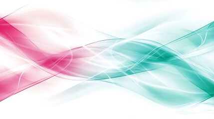 Abstract Pink And Teal Wave Design Background