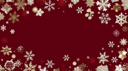 Festive Winter Snowflake Holiday Background Design