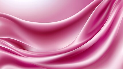 Obraz premium Abstract Pink Silk Drapery Soft Waves Flowing Fabric