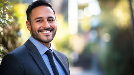 Image of a happy, successful, cheerful businessman.