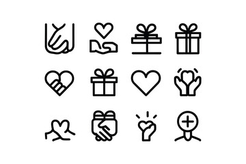 Romantic Icons – Heart, Like Sign, Valentine’s Day Vector Pack