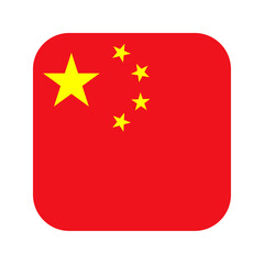 China flag rounded square icon