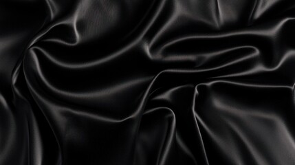 Obraz premium Elegant Black Draped Fabric