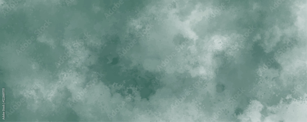 Leinwandbilder abstract background texture misty smooth fog & smoke clouds. mint bluesky water color background. so