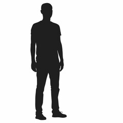 A man is reading a book. He is wearing a shirt and pants. The book is open to a page