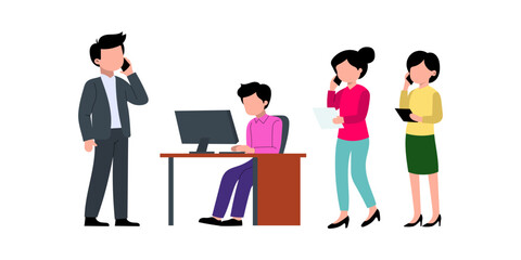 Diverse Business Team Engaged in Communication and Collaboration