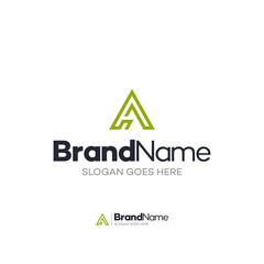 Initial Letter A logo vector design template, Creative modern minimal abstract monogram, Identity sign Symbol, Icon A premium design and logo for future business