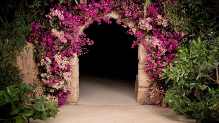 Floral Archway Entrance Secret Garden Pathway