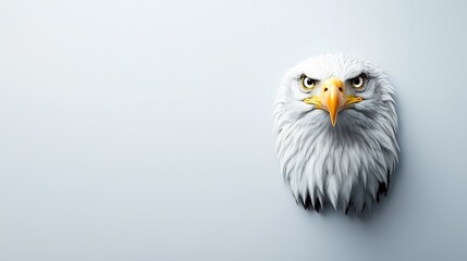 Fototapeta premium Majestic Eagle Head in Clean Minimal Background