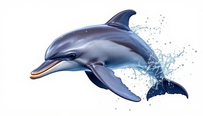 Fototapeta premium Majestic Dolphin Leaping Out of Water