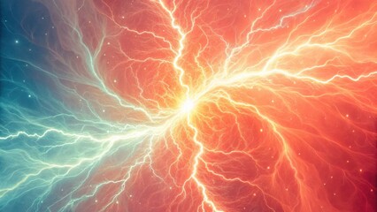 technology background concept, Colorful abstract lightning burst illustration