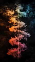 Abstract Colorful Smoke  Multicolored Vapor  Design Background  Wallpaper  Neon Lights