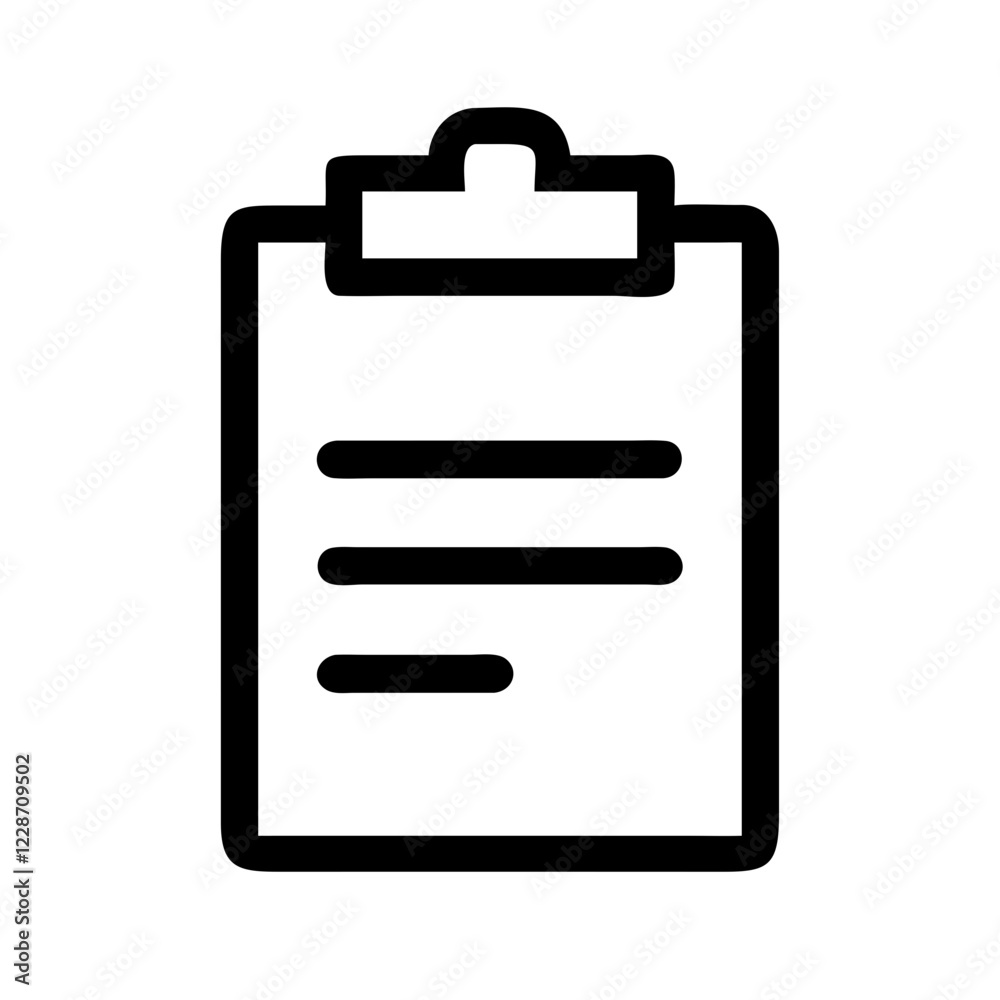 Aufkleber clipboard vector icon – organization & documentation symbol