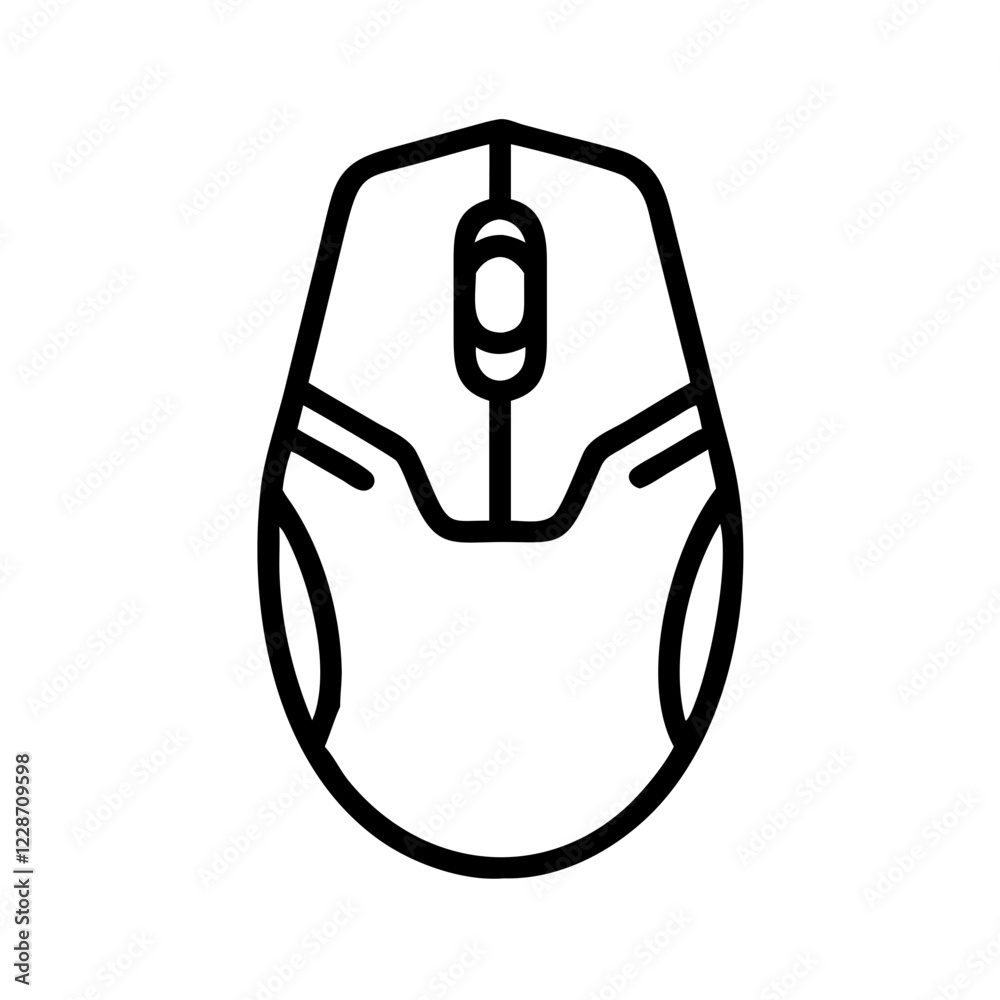 Poster computer mouse vector icon – technology & navigation symbol