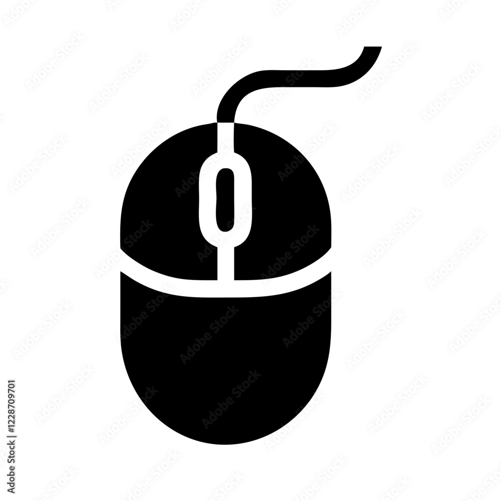 Aufkleber computer mouse vector icon – technology & navigation symbol