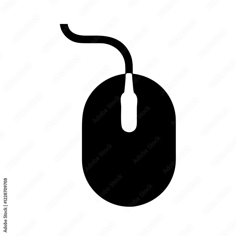Poster Computer Mouse Vector Icon – Technology & Navigation Symbol