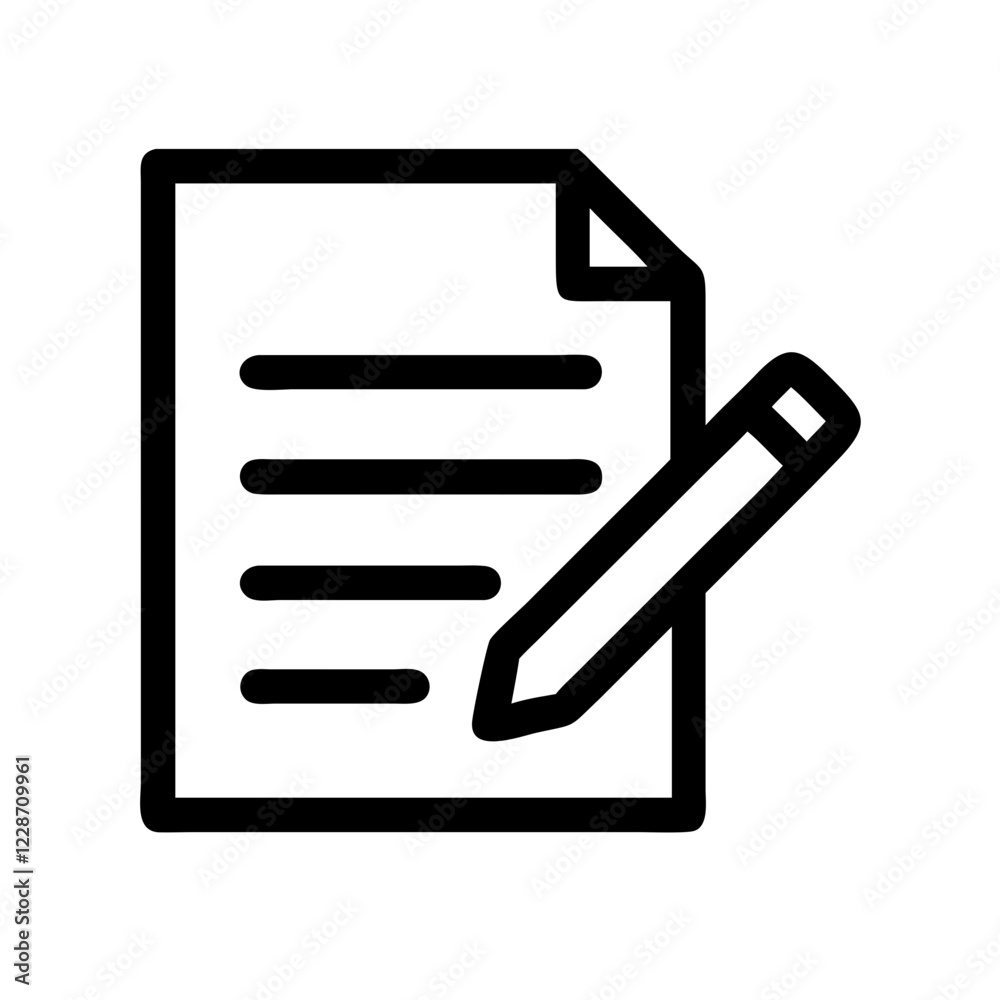 Poster document vector icon – file & paperwork symbol