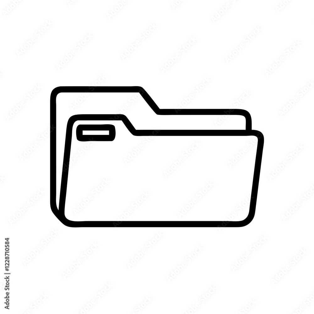 Aufkleber Folder Vector Icon – Organization & File Management Symbol