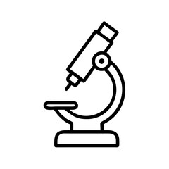 Microscope Vector Icon – Science & Research Symbol