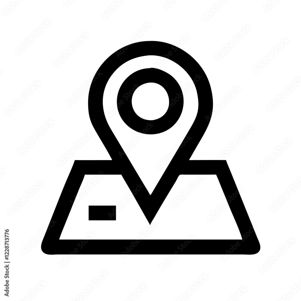 Aufkleber Pin Map Vector Icon – Navigation & Location Symbol