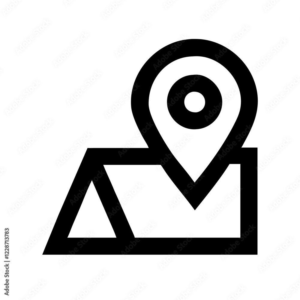 Aufkleber Pin Map Vector Icon – Navigation & Location Symbol