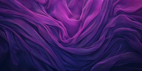 Obraz premium A colorful abstract background featuring flowing purple and violet fabric-like textures, creating a sense of depth and movement.