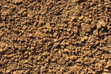 Aerial View of Rocky Dirt Texture in Arid Terrain – Natural Earth Background or Texture