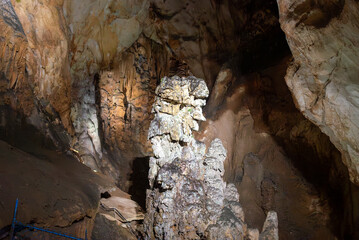 秋芳洞の巨大な石筍