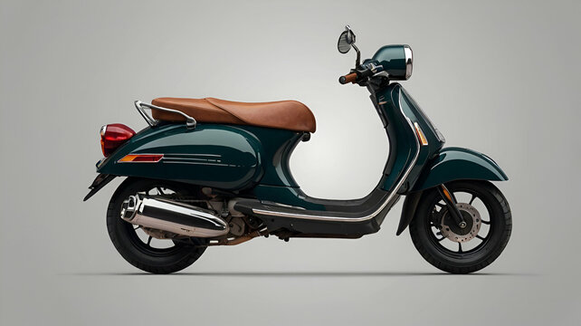 Logo vector of Scooter Illustration Scooter indian white and brown scooter or scooty home background,
