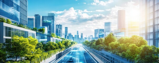 Urban landscape transformation city skyline high-resolution image daytime aesthetic viewpoint modern architecture