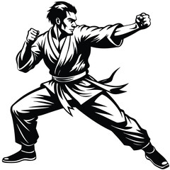 Fototapeta premium Karate vector illustration design