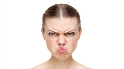 Angry Woman's Face Closeup