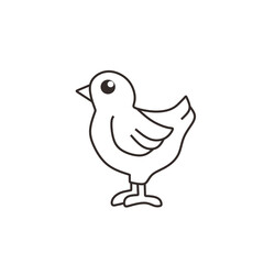 Obraz premium cute chick vector icon