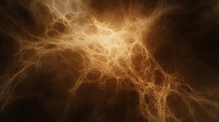 Fototapeta premium Glowing Golden Network Abstract Art Design