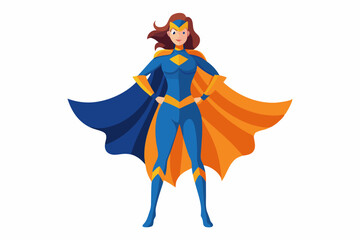 superhero girl in blue