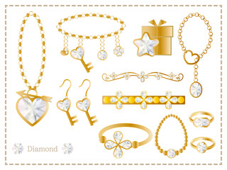 ジュエリー■ダイヤアクセサリー（ゴールド）