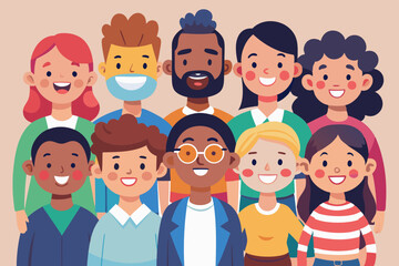 A diverse group photo