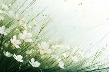 Gentle breeze blossoms serene meadow floral natural landscape close-up view tranquility