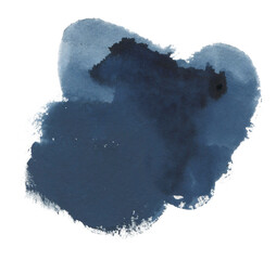 dark Blue Watercolor PNG Texture – High-Quality Background for Web Banners, Graphic Design, and...