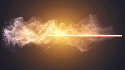 Glowing Wand with Mystical Smoke Effect