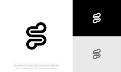 Initials S logo design. Initial Letter Logo.	