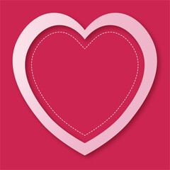 Heart Background Paper Cut Decorative