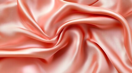 Obraz premium Draped Peach Colored Satin Fabric Texture