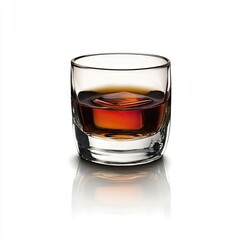 Whiskey, ice cube, glass, drink, studio, white background, alcohol, beverage, photography