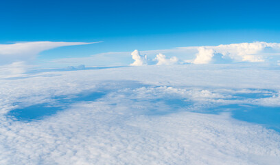 Blue sky with clouds in the sky. Beautiful blue sky background with clouds.Natural and cloudy fresh...
